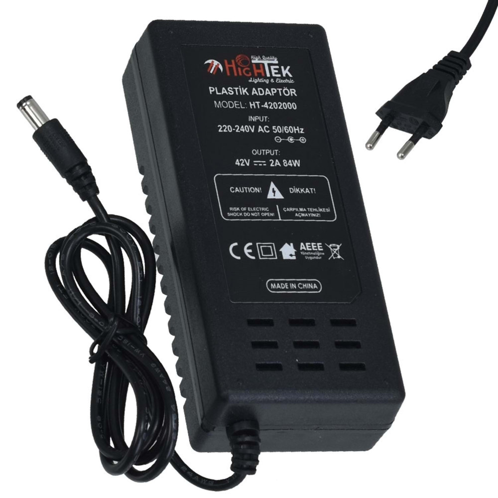 HIGHTEK 42v 2a ELEKTRKLİ BİSİKLET ŞARJ CİHAZI